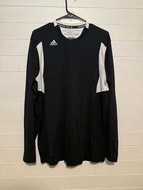 Adidas Men's Climalite Utility Ultimate Long Sleeve Training Jersey Black White